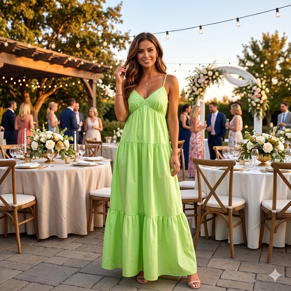A New Day Lime Green‎ Tiered Smocked Summer Maxi Dress Size XS New with tags!